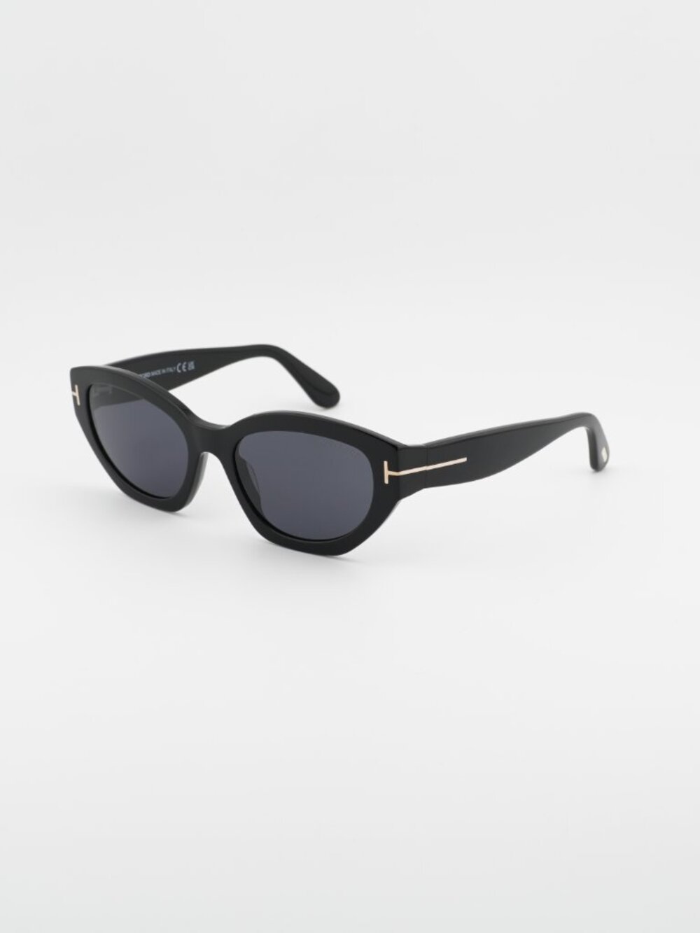 Tom Ford Penny FT1086 01A Sunglasses Black Cat Eye Frame, Smoke Lenses